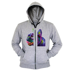 Hoodie Zipper Kaos Anjing 018