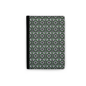 Dompet Passport Green pattern