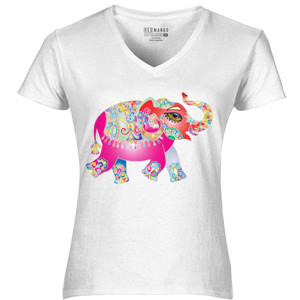Kaos gajah warna warni