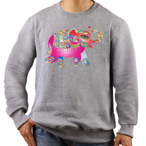 Jaket Sweater gajah warna warni