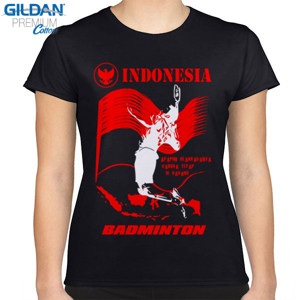 Kaos Kaos Badminton Indonesia Hitam