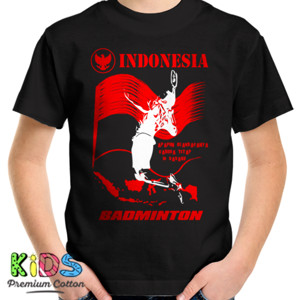 Kaos Kaos Badminton Indonesia Hitam
