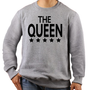 Jaket Sweater Kaos The Queen Putih