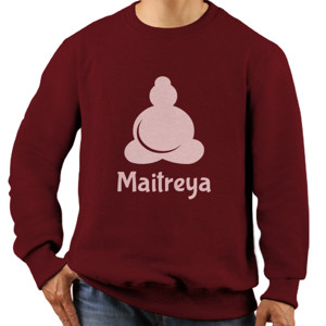 Jaket Sweater Kaos Merah Maroon Bodhissatva Maitreya