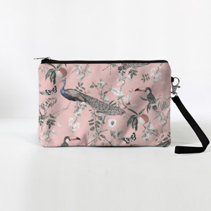 Dompet Peacocks & Toucans - Pink