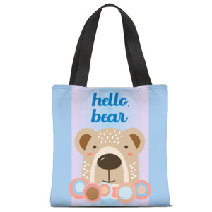 Tas Tote Fullprint Hello, Bear (2 warna)