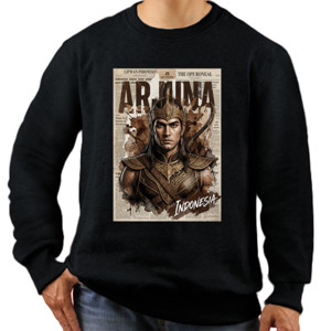 Jaket Sweater Kaos Arjuna Long Sleeve Black Tee