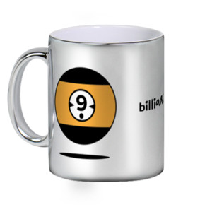 Mug Silver 9ball Silver Mug billiArt