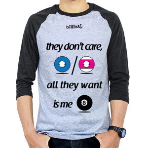 Kaos Raglan Dont Care about Solid/Strip Balls