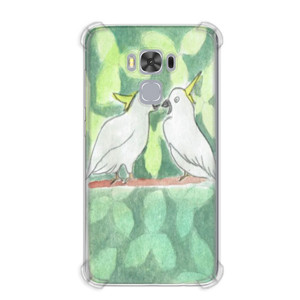 Casing HP Watercolor parrots