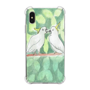 Casing HP Watercolor parrots