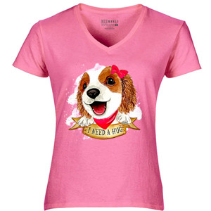 Kaos Pink Love Dog