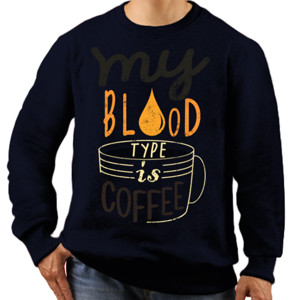 Jaket Sweater MY BLOOD TYPE IS COFFEE