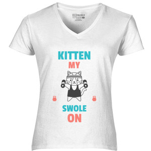 Kaos V-Neck Shirt - Gym Kitten