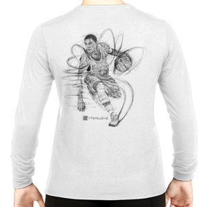 Kaos sketsa scribble crossover basket