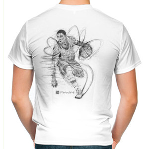Kaos sketsa scribble crossover basket