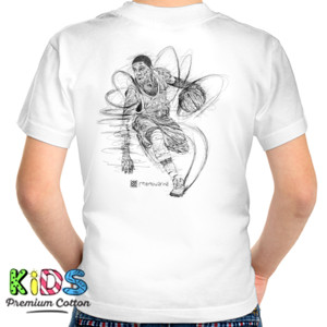 Kaos sketsa scribble crossover basket
