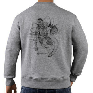 Jaket Sweater sketsa scribble crossover basket