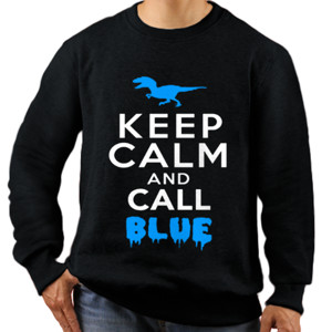 Jaket Sweater Keep Calm and Call Blue