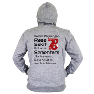 Hoodie Zipper Rasa Sakit Dalam Perjuangan