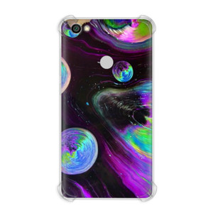 Casing HP Purple Green and Blue Abstract Painting
