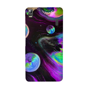 Purple Green and Blue Abstract Painting Casing HP