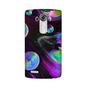 Purple Green and Blue Abstract Painting Casing HP