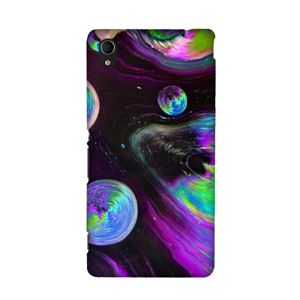Purple Green and Blue Abstract Painting Casing HP