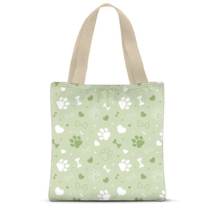 Tas Tote Fullprint CL001A1 Dog Paws Totebag