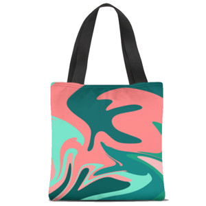 Tas Tote Fullprint Tote bag motif abstrak 