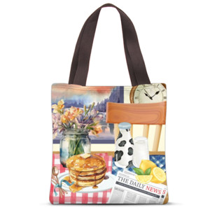 Tas Tote Fullprint Aesthetic Breakfast