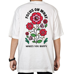 Kaos Oversize Clothudio - Focus On What Makes You Happy