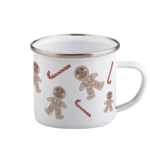 Mug Enamel Gingerbread Man