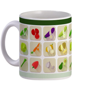 Mug Buah dan  sayuran