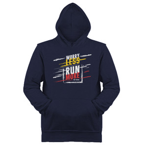 Jaket Hoodie Marathon Worry Less Run More