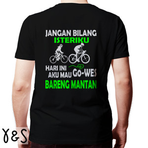Kaos Kaos Pria Pencinta Sepeda Design Belakang