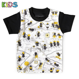 Kaos Anak Full-Print Semut Nakal