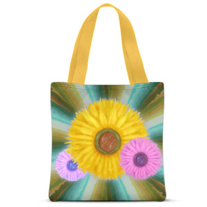 Tas Tote Fullprint Beautiful Sun Flower 