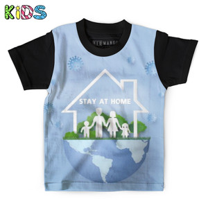 Kaos Anak Full-Print Stay home during coronavirus epidemic