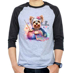 Kaos Raglan Kaos Gambar Anjing 001 Yorkshire Terrier