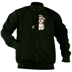 Jaket Bomber Kaos Gambar Anjing 177