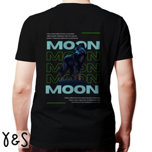 Kaos Wolf Moon Night Streetwear