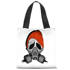 Tas Tote Fullprint Tengkorak masker
