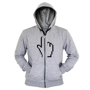 Hoodie Zipper Kaos Hand Pointer (SB8FN)