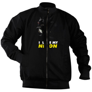 Jaket Bomber Kaos I Love My Nikon IV (SB7BG)