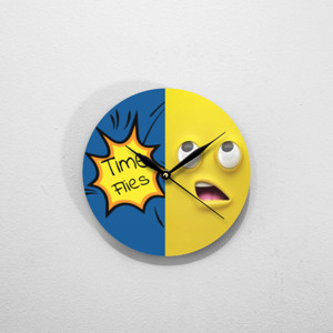 Jam Dinding Jam Kayu - Time Flies