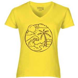 Kaos pemandangan pantai