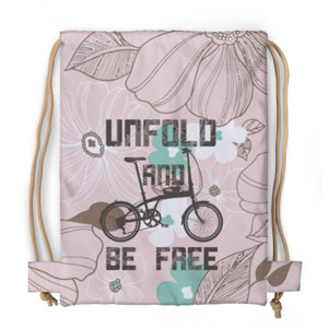 Tas Serut Fullprint Unfold and Be Free Soft Pink Flower