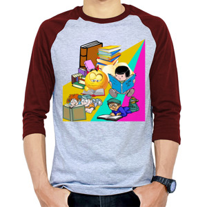 Kaos Raglan Gemar Membaca