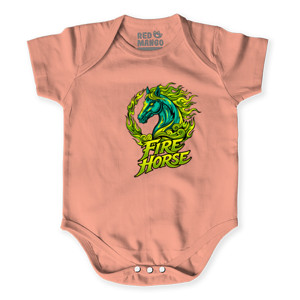 Baby Jumper Fire Horse T-Shirt | Flaming Horse Artwork | Stree